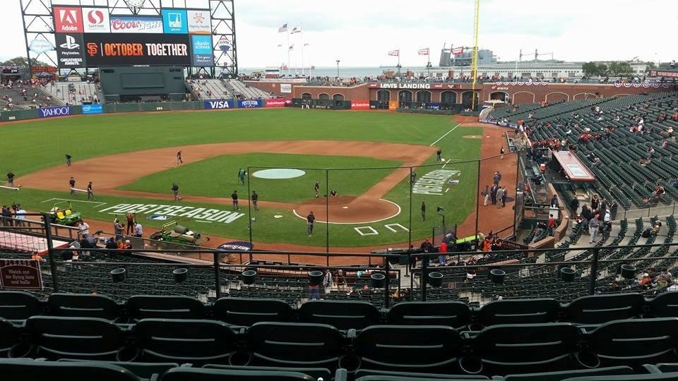 Here's our seats at ATT Park.