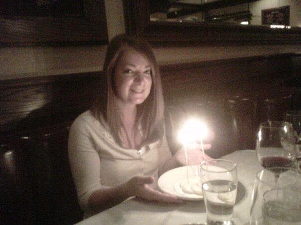 Celebrating Kelli's birthday with a "family" dinner...Kelli, Sandy and me.