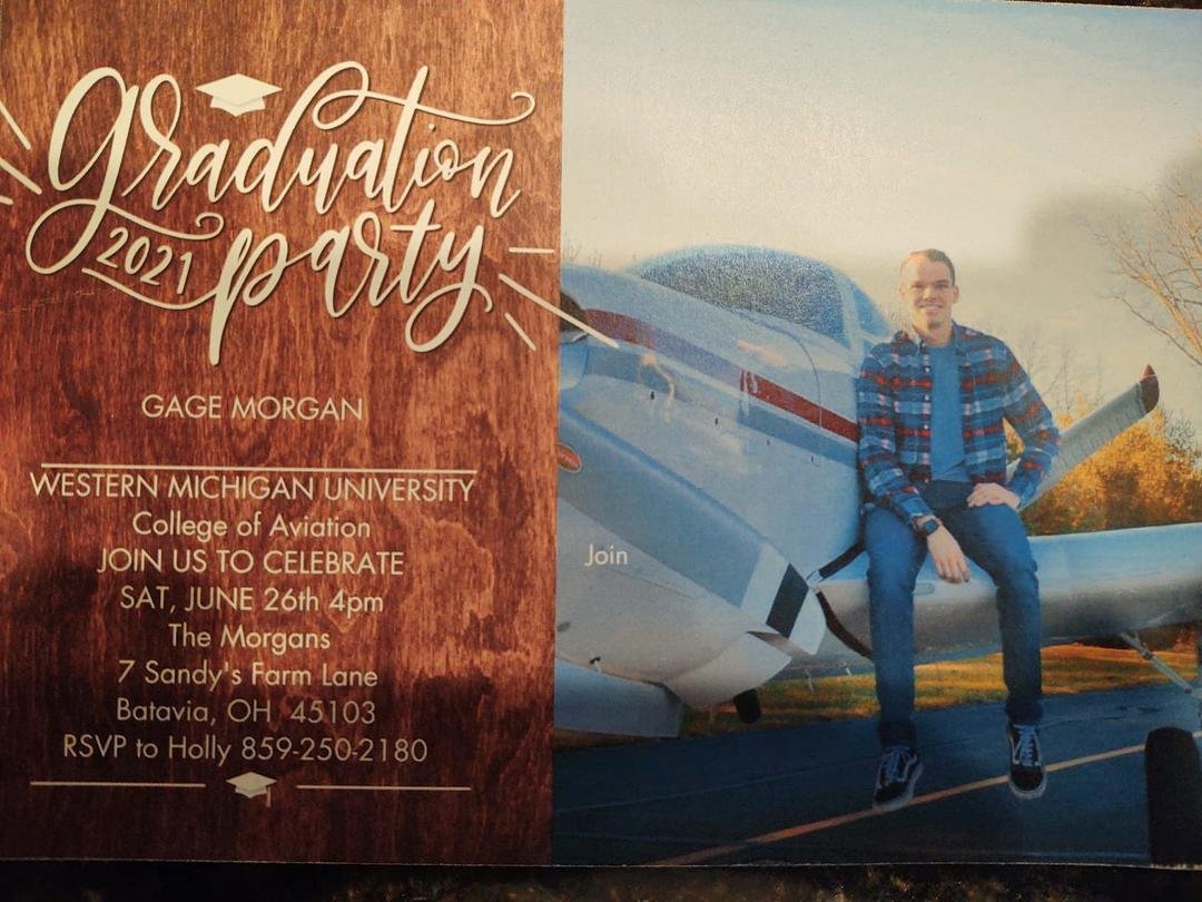 We can't begin to express how thankful we are to be blessed with our grandson Gage. He received an offer from Sky West airlines today. His dedication to his dream of becoming an airline pilot is coming true. We hope that