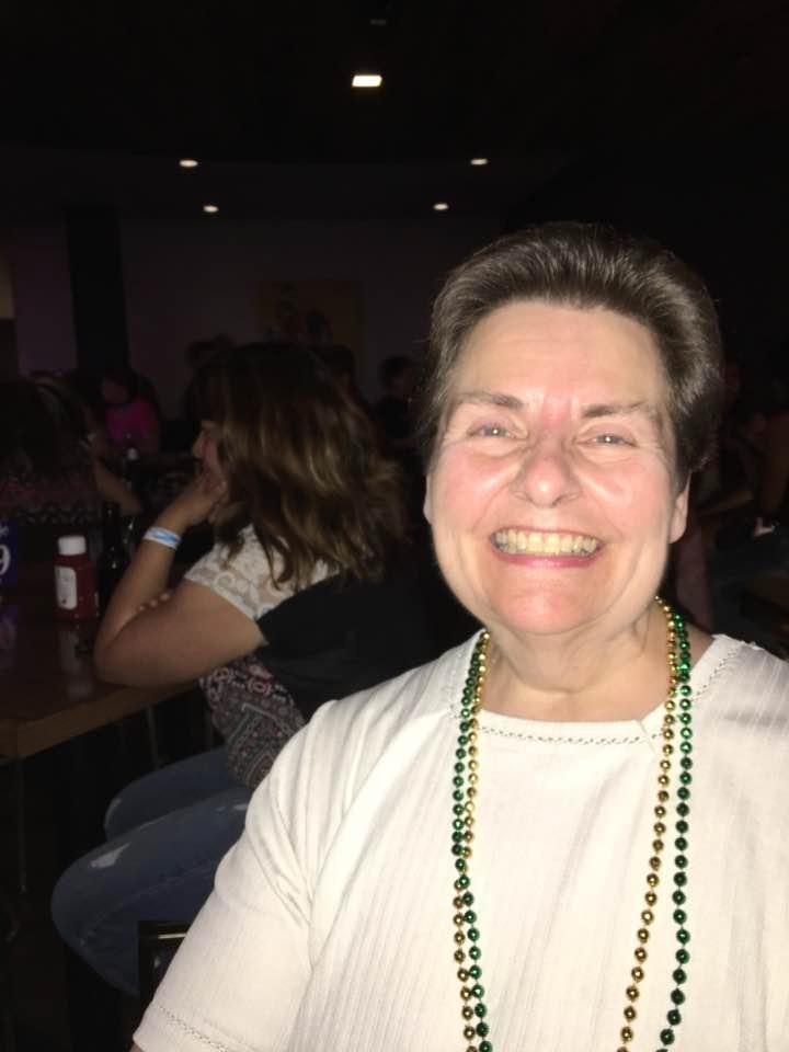 At the Disco Party celebrating with my disco beads.