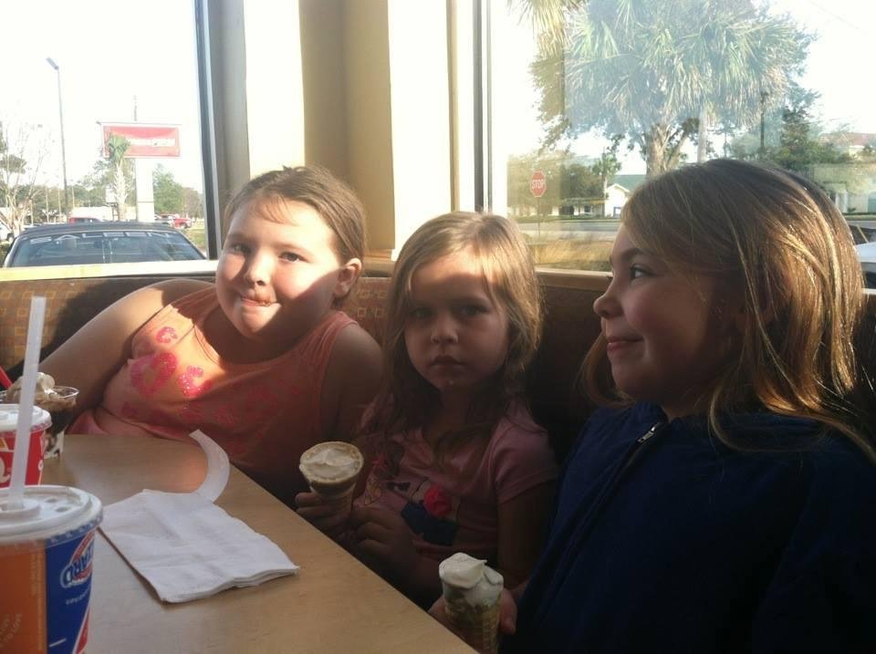 Swimming then DQ with our sweet little girls!
