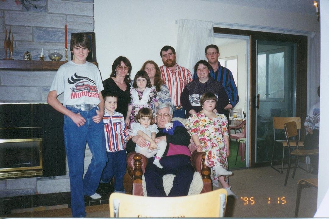This was at my mother's birthday party at her brother's house Allan Corcoran in Swift Current.  What a great time had then.  Everyone has grown up.