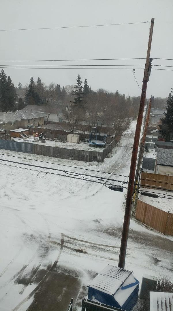 Saskatoon snow. Yikes winter is here. This is my view. Of my new home.