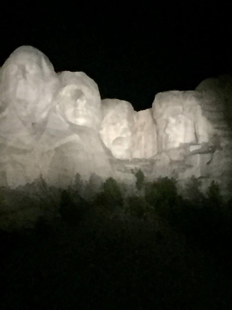 Yesterday at Custer State Park and Mount Rushmore. Today, going to Kansas City, Kansas City here we come!