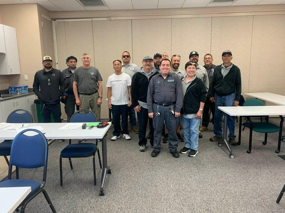 Custodians from Merced county, office of education and Merced city school Districk attending a cleaning seminar.