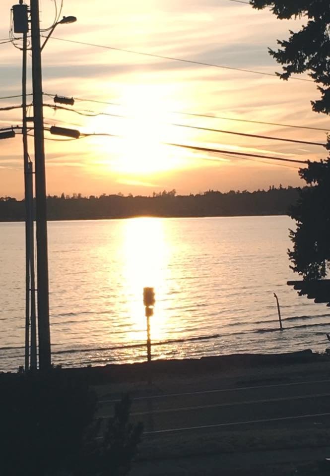 Cold here today! But the sun on the water is beautiful from the veranda. Friends coming up from Seattle this evening.