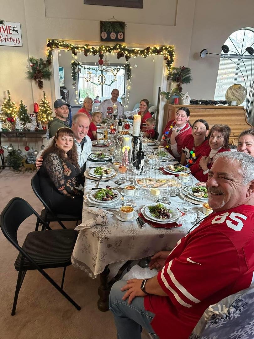 Christmas dinner at Jim and Sue’s