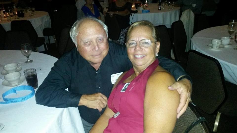 Sandy and Gabe at her class reunion