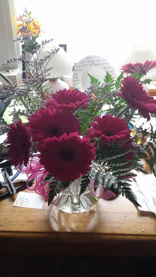 Beautiful flowers from my gbaby they are awesome color