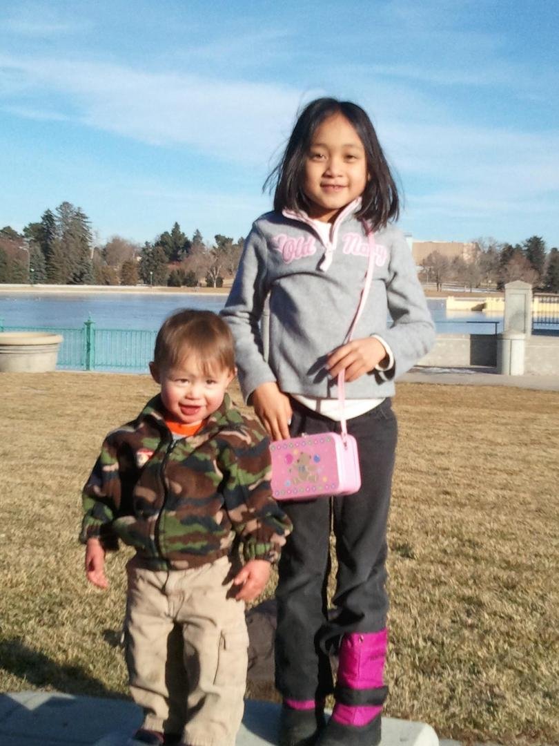 New Year's Day- grandkids at City Park