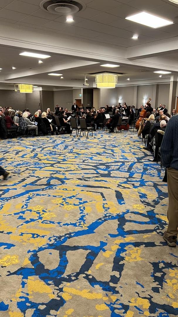 Our dance floor tonight. Sudbury Symphony Orchestra concert.