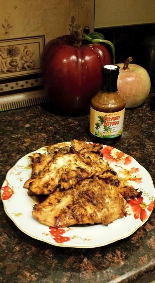 Eating healthier these days, has anyone tried the Island Soyaki at Trader Joe's?? If not, this is a really great marinade for chicken and fish!! 25kcal. Per tbs. but who's counting? It just soaks in the marinade a couple of