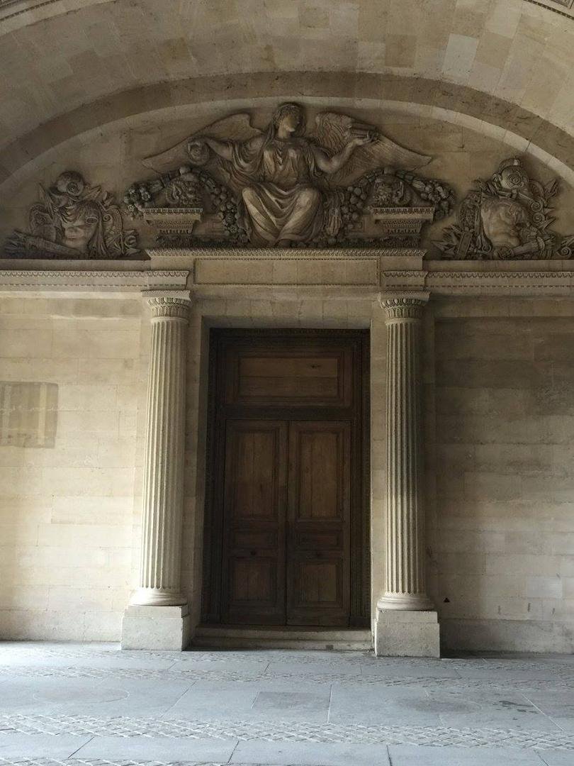 the grounds around the Louvre in Paris, France