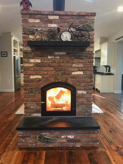 That time of year. Wood fire in the masonry heater, have to pry Brenda off it ;0) Salmon on the grill, quinoa and spinach salad going together. 1924 Cab at the ready. Life about perfect. Miss my girls.