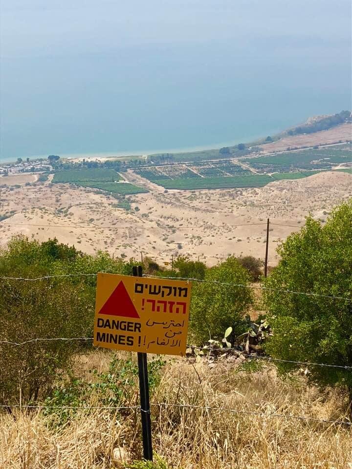 View from Kibbutz in Israel. Golan Heights, view of sea of Galilee