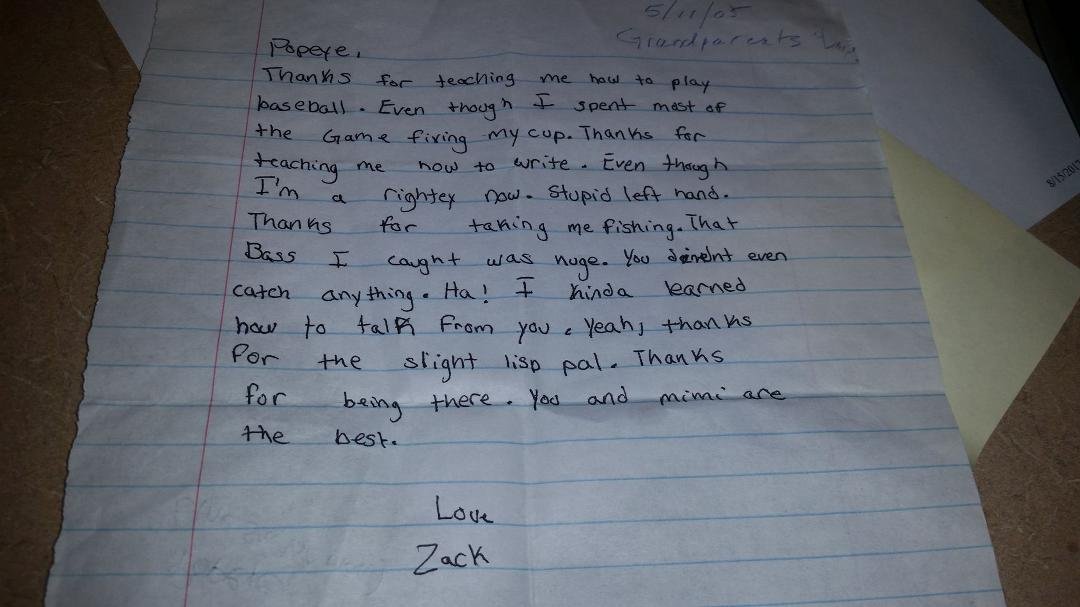 Zac-- remember this? MiMi asked you to Write letters to us for Holidays Info for All I am Popeye and Ev was MiMi. Been called that Since Zac was Born.