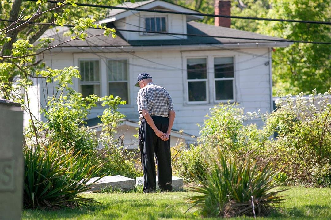 We made eye contact and both smiled as he walked slowly to a pair of headstones in the cemetery.  On the way back to his car I engaged him and asked who he came to visit. He shared the graves were those of his wife and one 