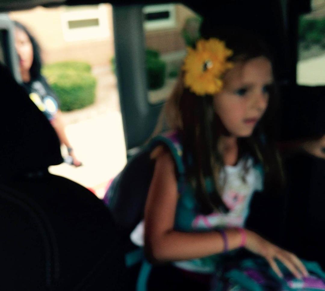 Surprised my granddaughter by picking her up at school.