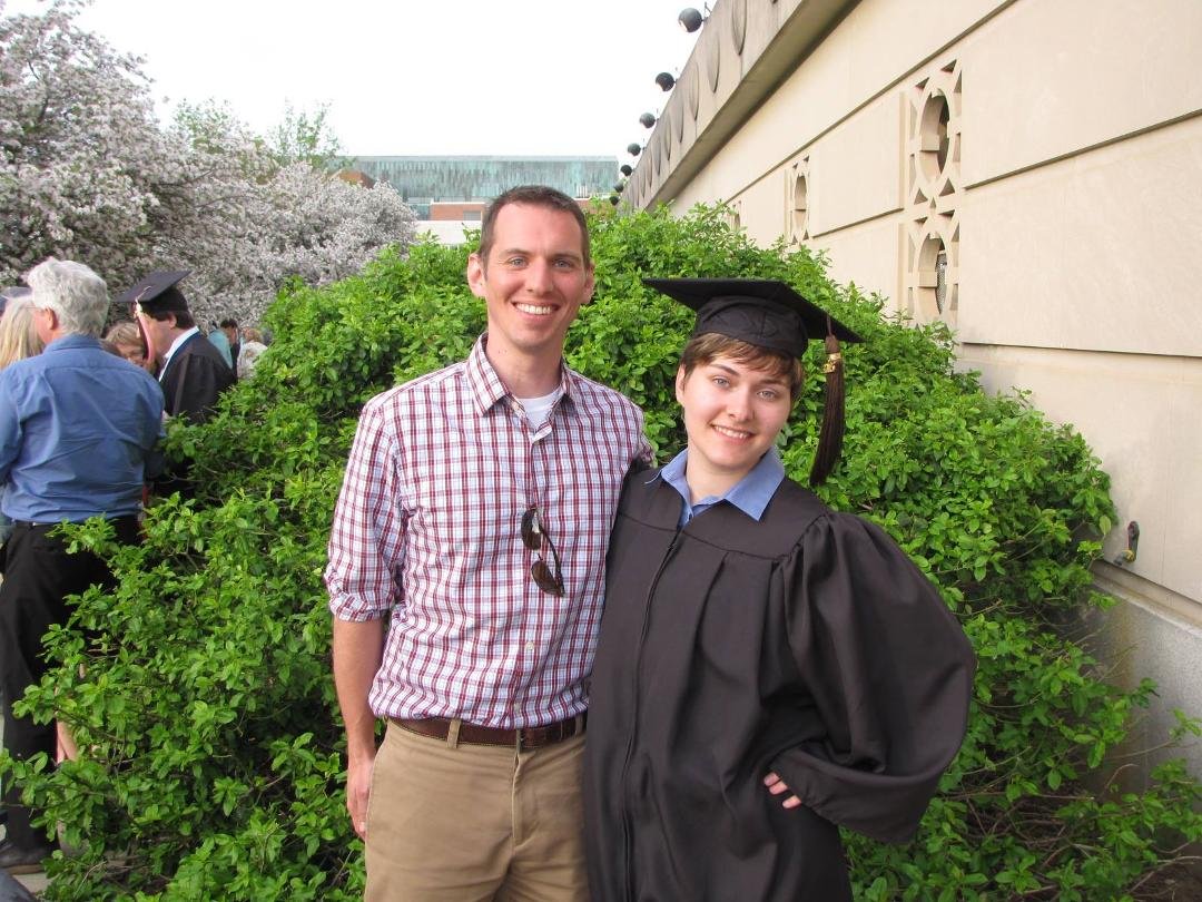 My daughter Sarah at her UCONN graduation last month with her brother Timo (UCONN 2002)