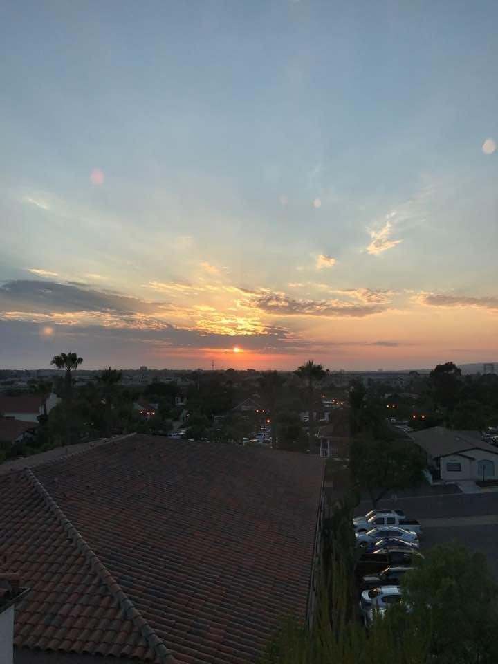 Beautiful sunset at San Diego.