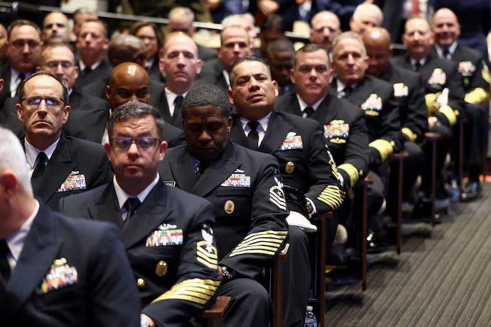 News on Trump's speech today to several hundred flag and general officers and their most senior command non-commissioned officers.

First:
[Begin quote]
Trump says military leaders will be ‘major part’ of fighting ‘war from