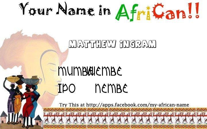 Matthew ingram's album, Your Name in African Photos