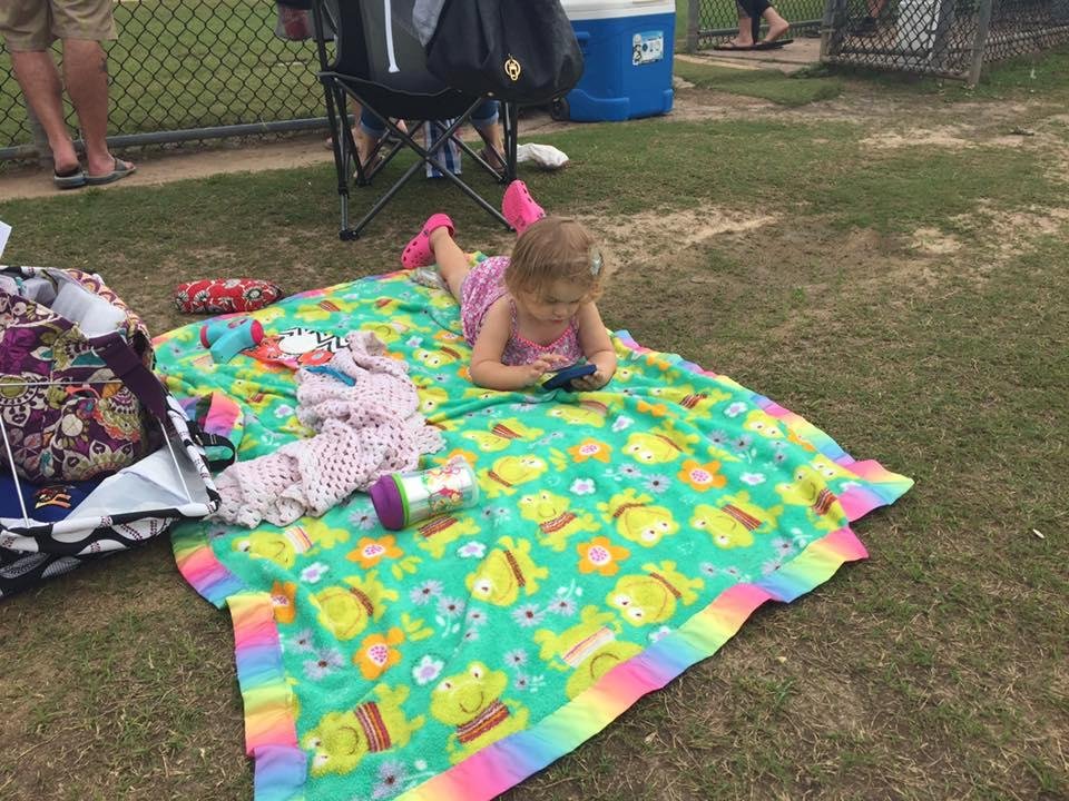 Don't think she's into baseball yet!!⚾️⚾️