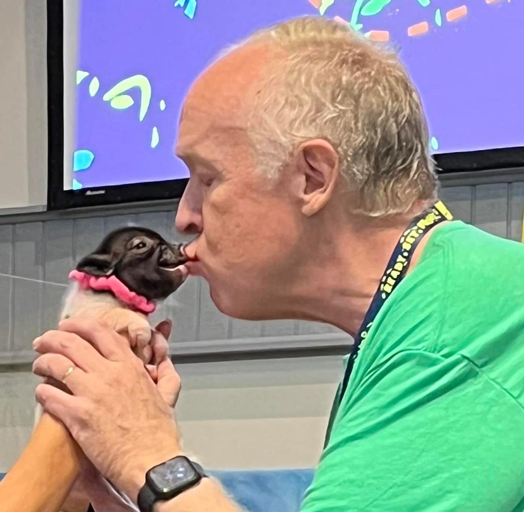 Tonight I kissed a pig. A young girl put lipstick on me and then I kissed a madly squealing pig. Why? Because the boys and girls attending our VBS gave $447.23 as a missions offering for Operation Christmas Child. Through
