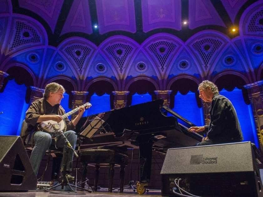 Bela Fleck and Chick Corea at the Orpheum last Friday night. It was an amazing display of virtuosity and musical magic between the two of them. A great concert.