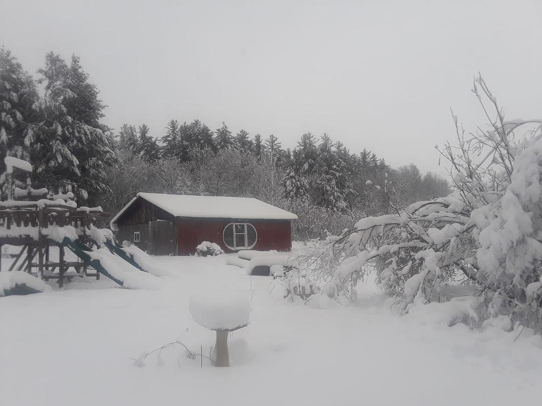 Our barn housing our goats n chickens