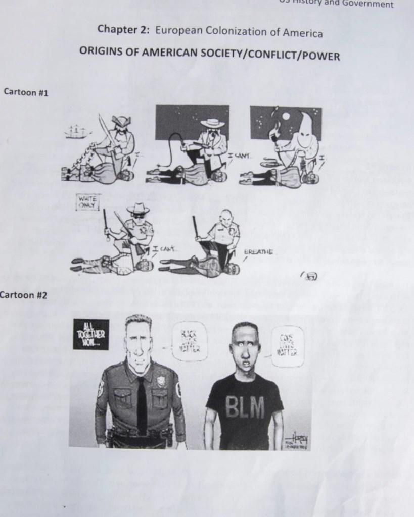 N.Y. High School Teacher Hands Out Cartoon Likening Police to KKK
https://freebeacon.com/culture/n-y-high-school-teacher-hands-out-cartoon-likening-police-to-kkk/?utm_source=actengage&utm_campaign=FreedomMail&utm_medium=ema