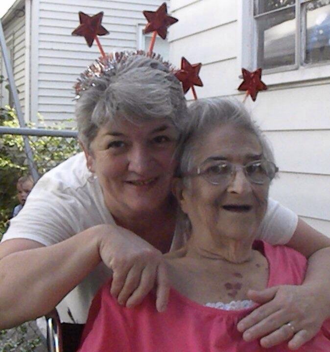 My mom and Carolyn about a week before my mom went up to be with my daddy :( I miss her sooooo much :( she doesn't even look like herself in this picture.