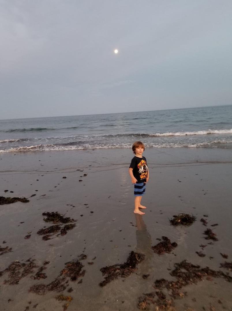 Moons out in Maine.