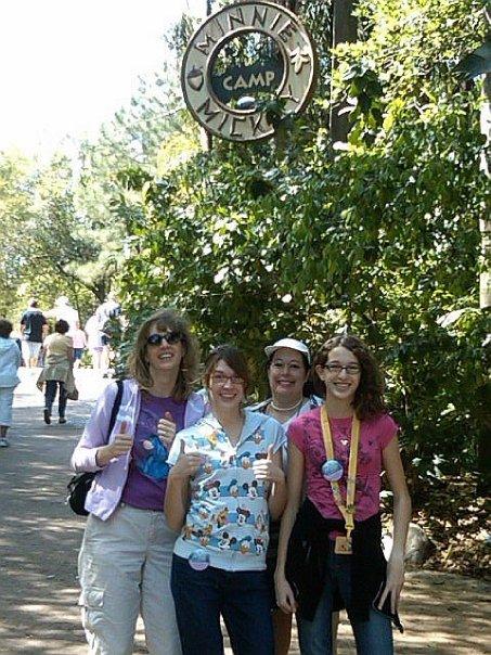Daughter Teri, granddaughter Allison, daughter Tricia, and granddaughter Amy at Disney's Animal Kingdom, Orlando, spring of '09