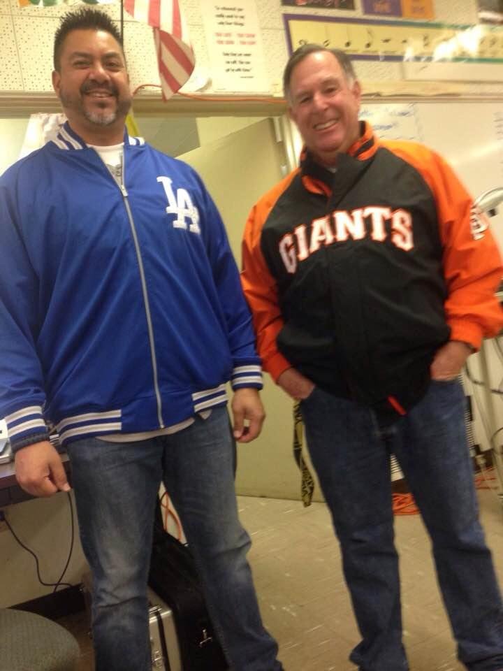 W/ my colleague Stefan. United yet divided! Go Giants