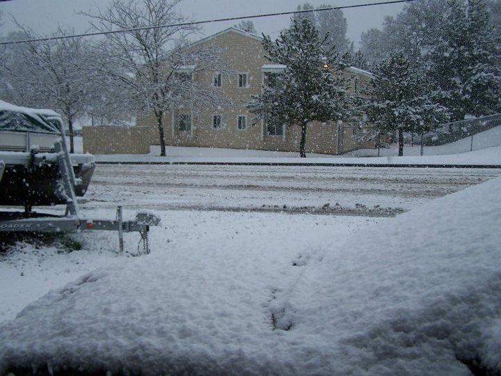 And it is still falling.  The pontoon sled is ready