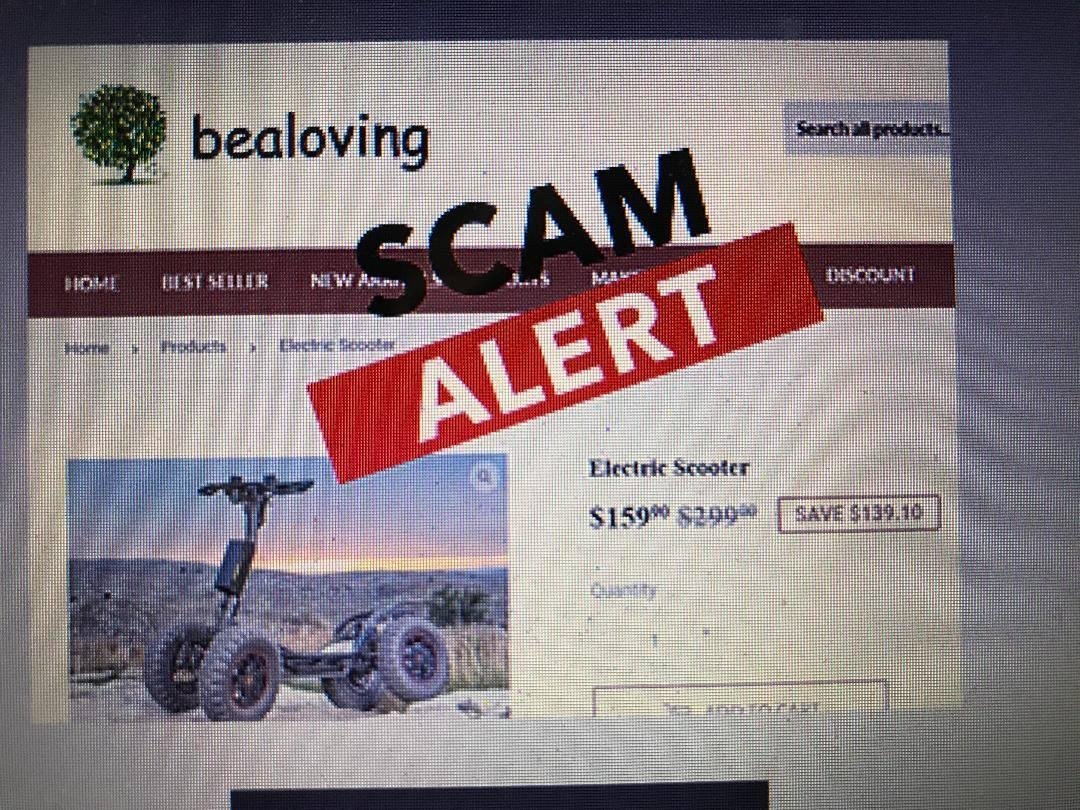 SCAM ALERT : DS RAIDER advertising an electric scooter. I payed just found it is a SCAM.