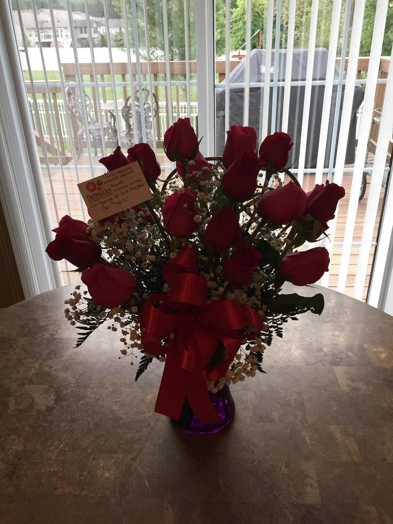 Beautiful roses from bayou George for Tina's birthday!