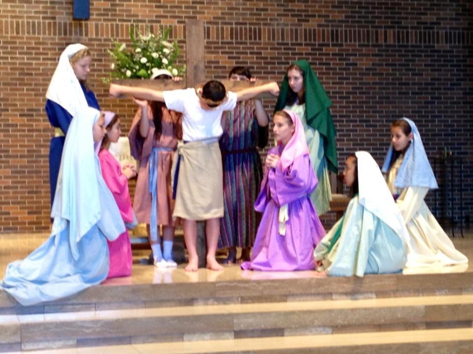 Brock in Passion play at school
