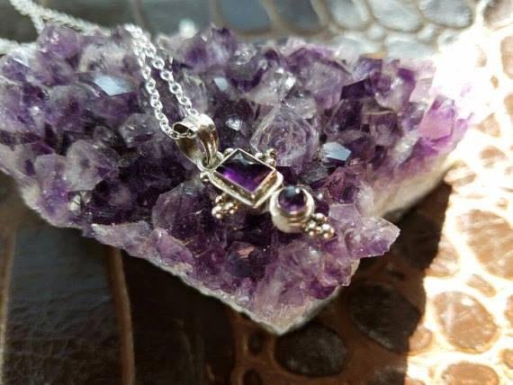 Amber, Amethyst, Sterling Silver Jewelry and more - 20% off sale in my Etsy Shop going on through Labor Day. https://www.etsy.com/listing/495086122/amethyst-and-sterling-silver-pendant-22