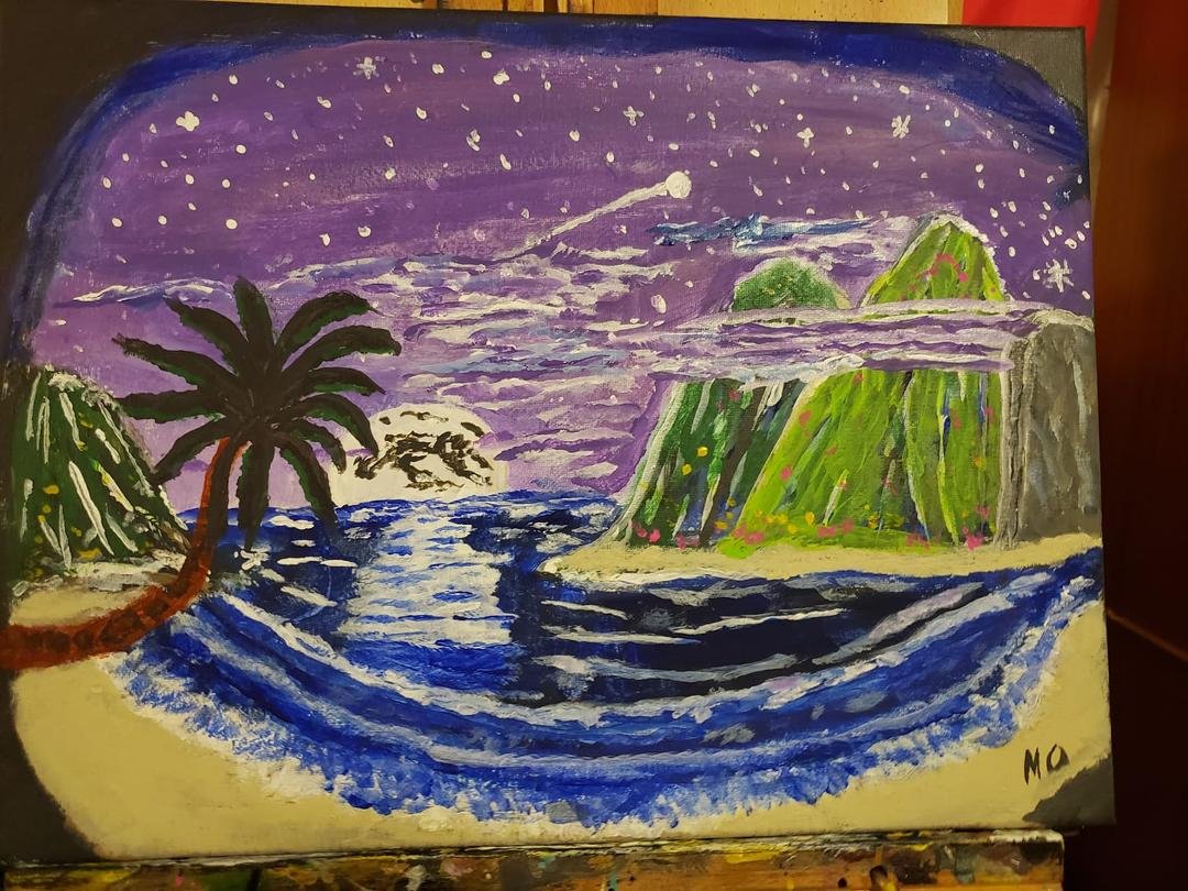 The "magical isle" Bali Hai. Finally finished.