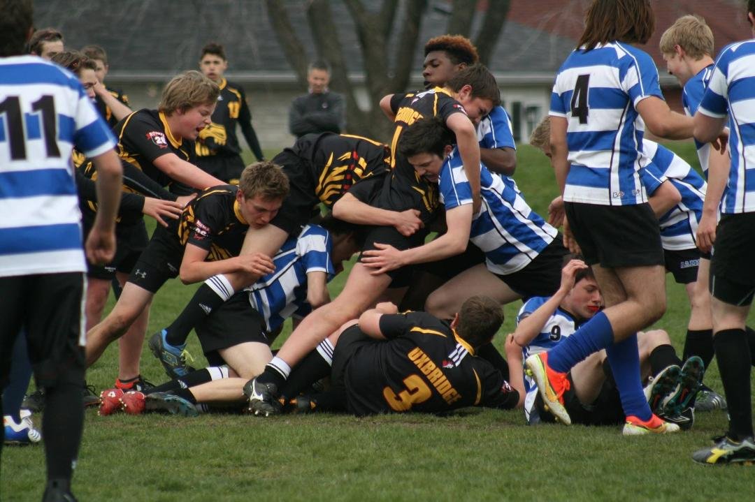 Jared's Rugby Game he is number 5