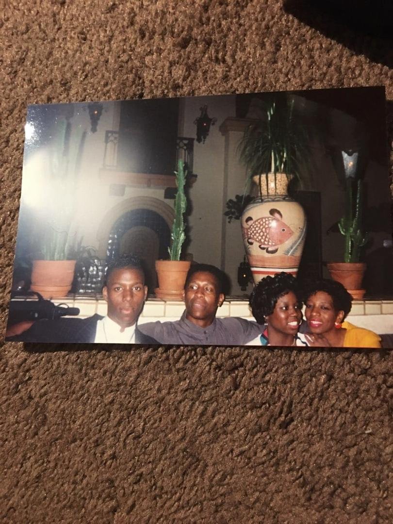My daughter's High School graduation party. My son Danny, ex husband (kids father)Danny, my baby, Nikki and myself. 1992? 93? Correction****1991****