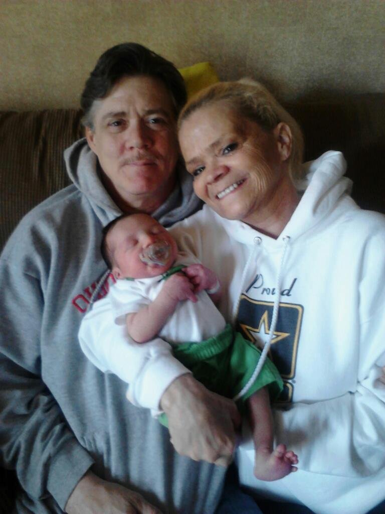 Me and dave with my grandbaby