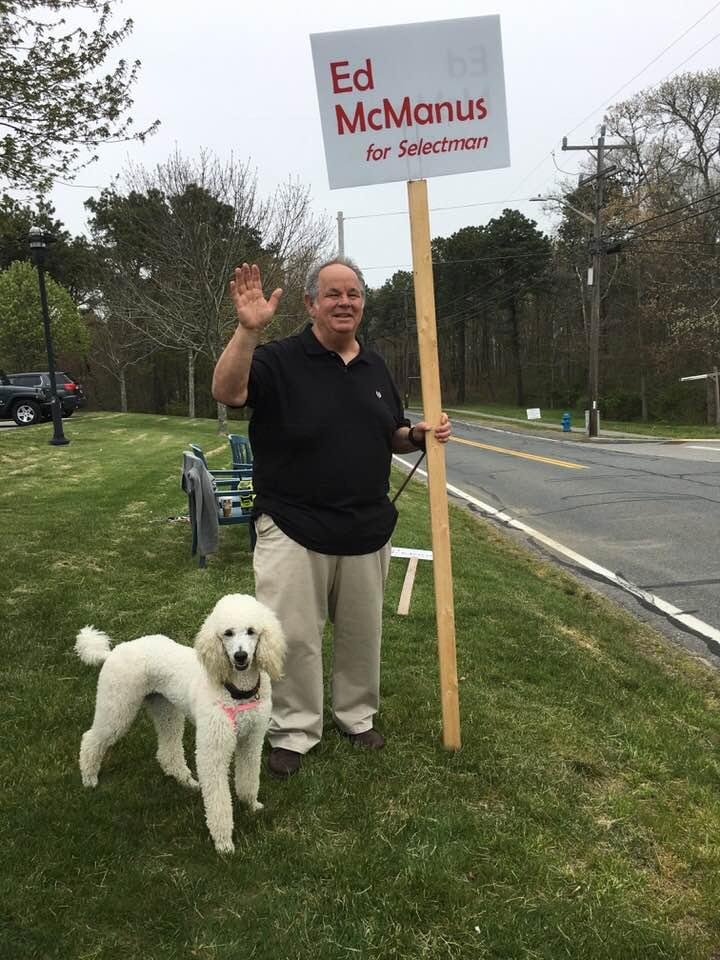 Having fun at the polls. Remember to vote today.
