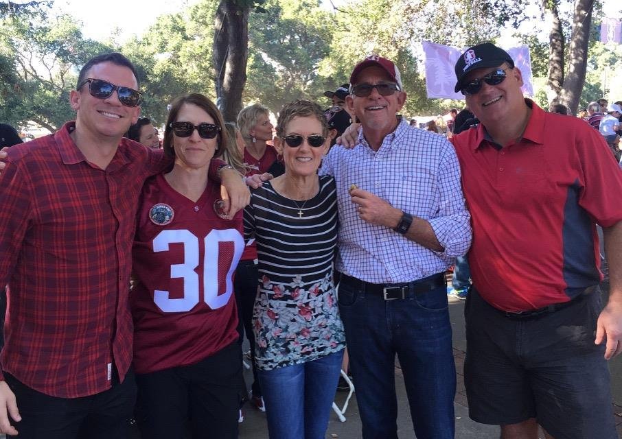 Stanford football, opening game of 2016 season.  The Abates & Jones there to cheer on team and Craig.  Nice win versus Kansas State 26-13.