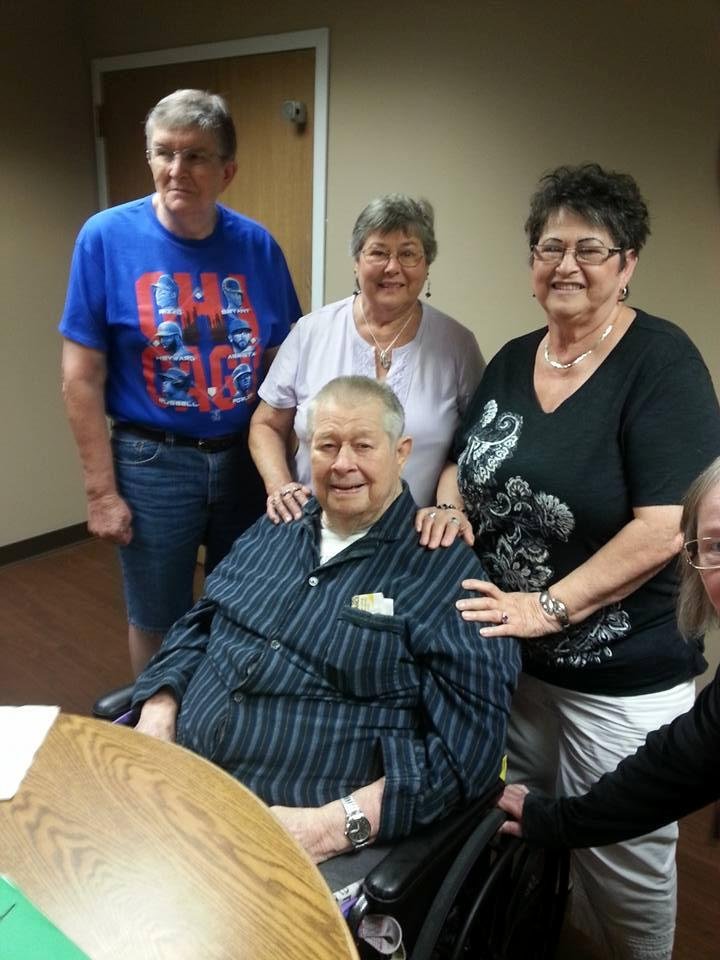 Tom, Joanie, and Julie with Jerry.