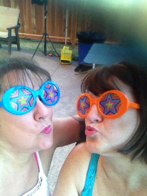 Me and kathy at a 70's party!