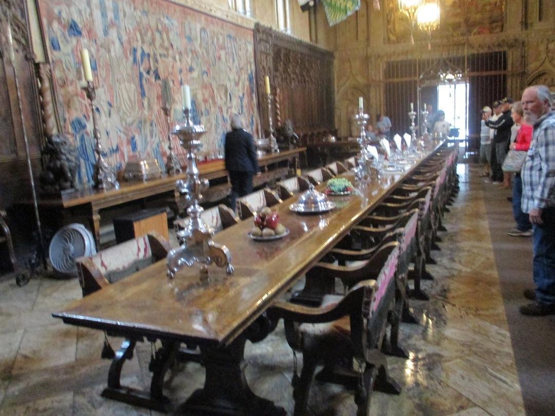Thought the table is set they did not let us have dinner in Hearst Castle.