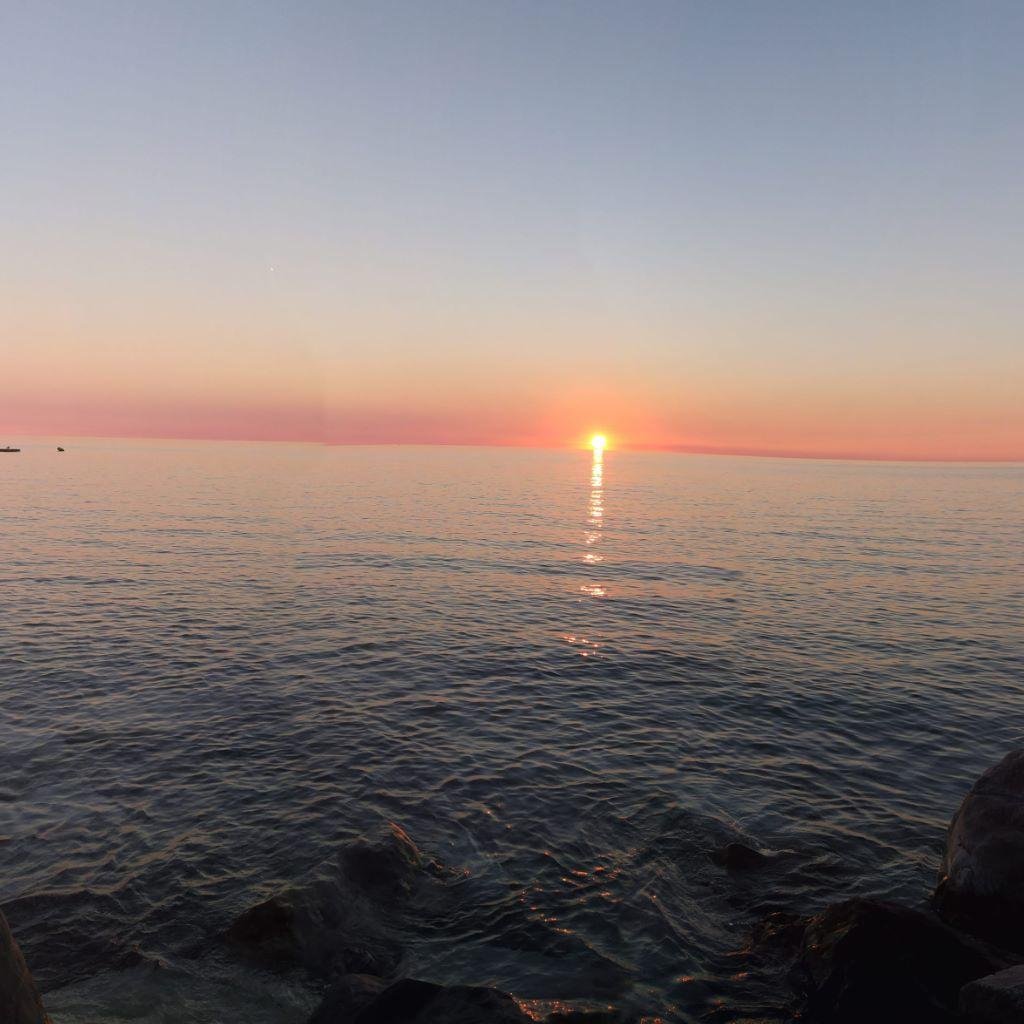 Just putting in time at Goderich beach .